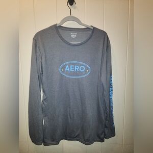 Aeropostale Men's Gray Long Sleeve Shirt